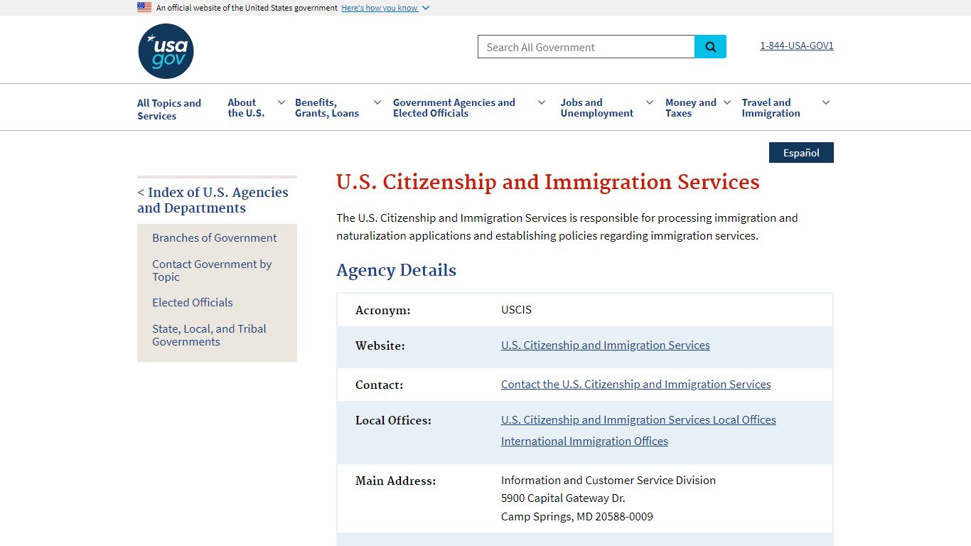 U.S. Citizenship and Immigration Services | USAGov